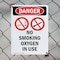 Signmission No Smoking Oxygen In Use Danger Sign, Plastic, 7in W x 10in L, 2PK OS-2PACK-DS-P-710-V-1488 - alternate 6